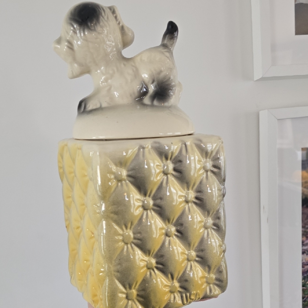 Vintage 1950s American Bisque Puppy Dog Poodle Vintage Cookie Jar - Picture 3 of 6